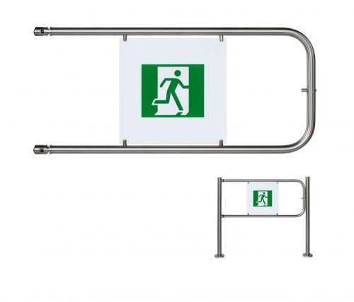 PERCo-BH02 1-17 Поворотная створка (в комплекте со стопорным  механизмом) для механической поворотной секции с заполнением с  пиктограммами, ширина прохода 1200мм